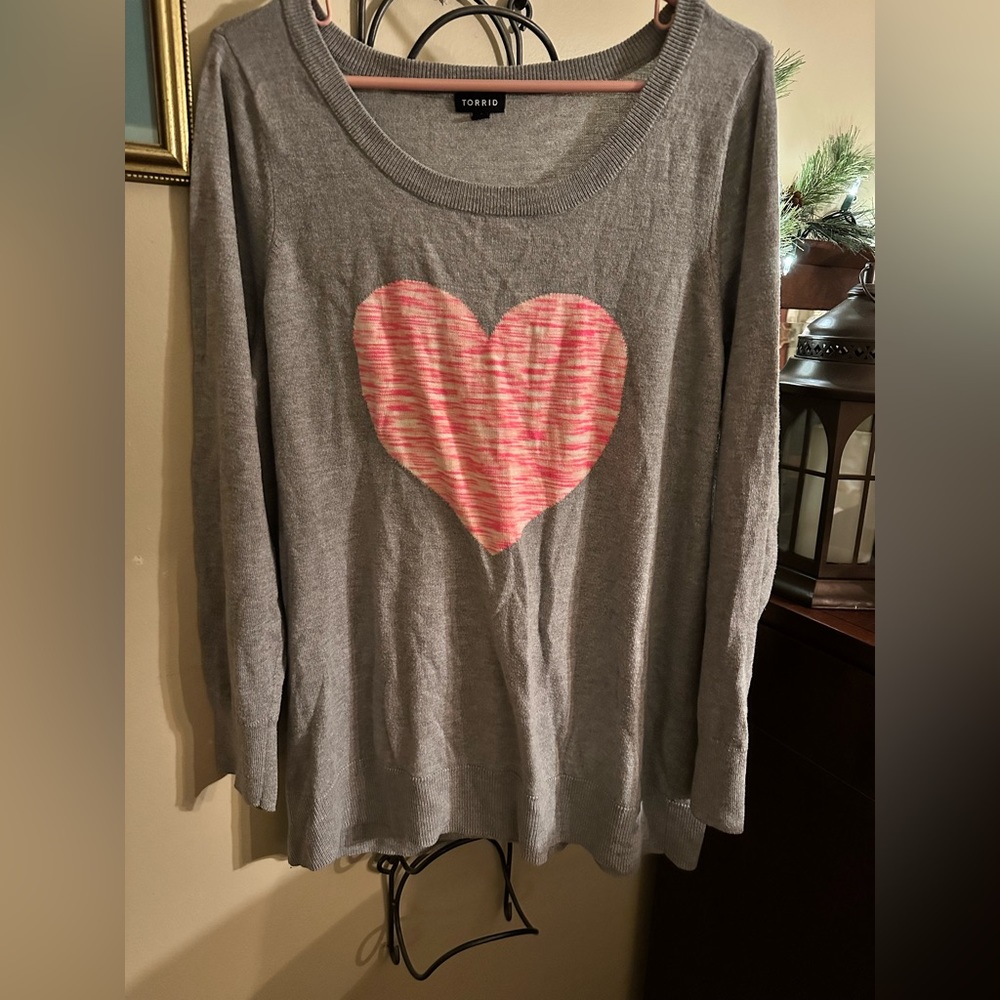 Torrid Lightweight Heart Sweater